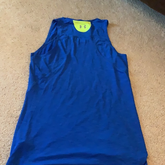 Blue Under Armour Semi Fitted Heat Gear Tank - Picture 8 of 9